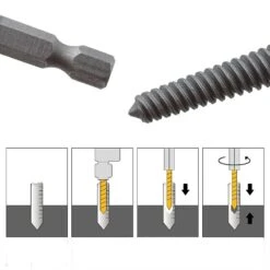 5 Pack Screw Extractor Center Bit Guide For Broken Bolt Puller Hex Handle And 1 Wrench For Broken Hand Tools -Home-Tools ae52a3db 2a5d 436e 90bb 5e3a9b633007