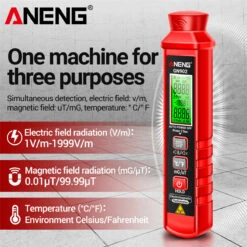 ANENG GN902 Electromagnetic Radiation Tester 3-in-1 Electric Field Magnetic Field Temperature Detection 5Hz-3500MHz Safety Alarm LCD Display Radiation Monitoring -Home-Tools b60577c6 deb2 43ac aa91 2ee966a56704