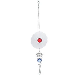 3D Metal Hanging Wind Spinner Wind Chime With H Elix Tail Glass Ball Center Decorations -Home-Tools b79c7e97 a609 4294 9c6c de035f30d78f