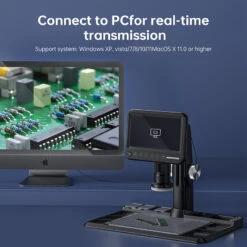 Digital Microscope 1600X 12MP Camera Sensor Coin Microscope 7" Touch LCD Microscope With Wired Remote 28 LED Fill Lights For PC -Home-Tools b9875c50 663d 479e 9092 de79f51ba74f