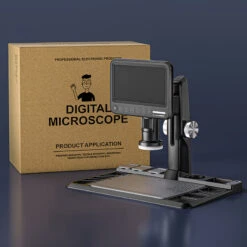 Digital Microscope 1600X 12MP Camera Sensor Coin Microscope 7" Touch LCD Microscope With Wired Remote 28 LED Fill Lights For PC -Home-Tools bcc30f44 ee4d 442e 82c4 21dafc3b37c8