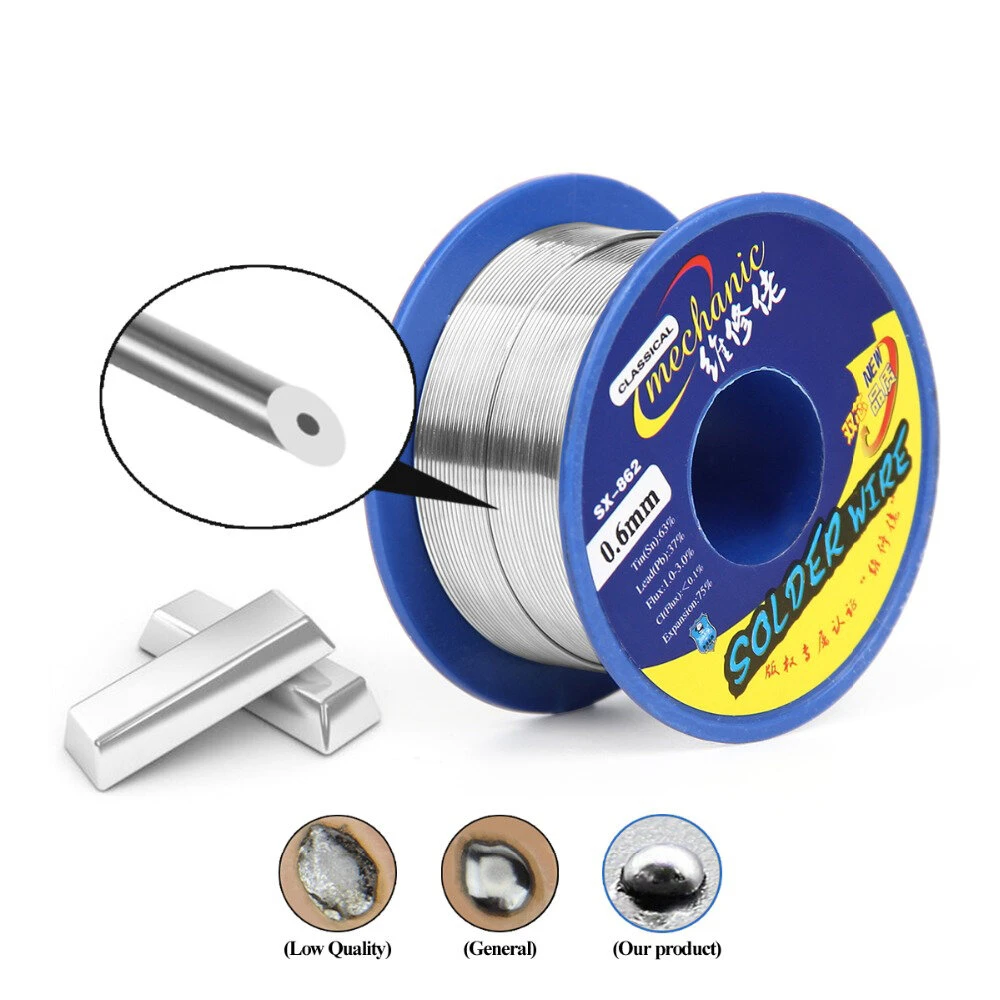 MECHANIC 60g Solder Wire 0.3/0.4/0.5/0.6/0.8/1.0/1.2mm 63/37 Rosin Core Tin Lead 183℃ Welding Flux 1.0-3.0% Iron Cable Reel 6 MECHANIC 60g Solder Wire 0.3/0.4/0.5/0.6/0.8/1.0/1.2mm 63/37 Rosin Core Tin Lead 183℃ Welding Flux 1.0-3.0% Iron Cable Reel - Image 4