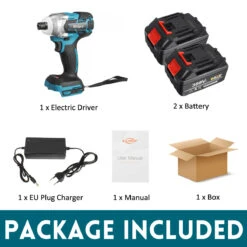 Drillpro 388VF 520N.M Brushless Cordless Electric Impact Wrench Rechargeable 1/2'' Wrench Power Tools W/ 1/2pcs Battery Also For Makit 18V Battery -Home-Tools c2f503a7 afe9 493a b2bd ada1b8c7184a