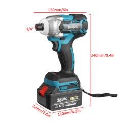 Drillpro 388VF 520N.M Brushless Cordless Electric Impact Wrench Rechargeable 1/2'' Wrench Power Tools W/ 1/2pcs Battery Also For Makit 18V Battery -Home-Tools c4a574bb 35d3 4909 b1c4 f959fb5c2dac