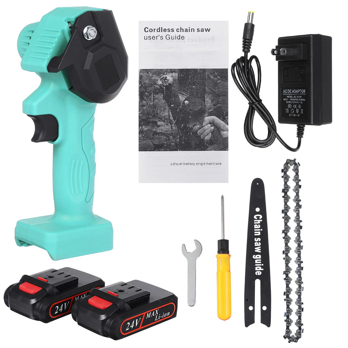 Doersupp 6 Inch 1200W Cordless Electric Chain Saw Wood Pruning Chainsaw Mini Cutter W/ 2Pcs Batteries Garden Tree Logging Trimming Saw Woodworking Tools Set 18 Doersupp 6 Inch 1200W Cordless Electric Chain Saw Wood Pruning Chainsaw Mini Cutter W/ 2Pcs Batteries Garden Tree Logging Trimming Saw Woodworking Tools Set - Image 16