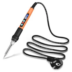 Handskit 90W Digital Display Soldering Iron Set Internal Heating Thermostat Adjustable Temperature Lcd Digital Display Soldering Iron With Switch With Hibernation Iron