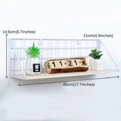 Fashion Wooden Iron Storage Holder Home Storage Shelf Wall Hanging Storage Box -Home-Tools c68c274e 192d 4a98 8afc 7785ea799684