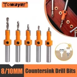 7PCS 8/10mm Shank HSS Woodworking Step Drill Countersink Router Bit Set Screw Extractor Remon Demolition For Wood Milling Cutter -Home-Tools c7713d87 fe1b 4a11 b746 00391f15fa57