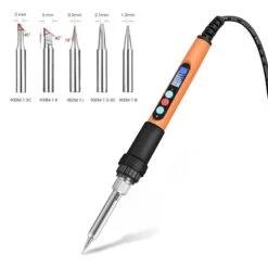 Handskit 90W Digital Display Soldering Iron Set Internal Heating Thermostat Adjustable Temperature Lcd Digital Display Soldering Iron With Switch With Hibernation Iron -Home-Tools c7c82e0a 1e79 44a7 b1c1 1e2b34056582
