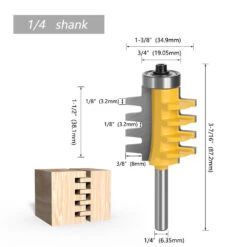 1pc 6.35mm 12.7mm 1/2inch 1/4 Inch Shank Rail Reversible Finger Joint Glue Router Bit Cone Tenon Woodwork Cutter Power Tools Wood Router Cutter -Home-Tools c9a1b2d7 ac62 46e9 8a88 61111da3e754