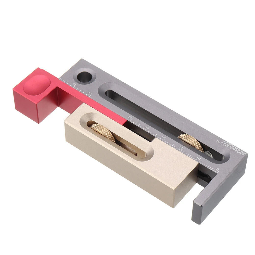 HONGDUI Kerfmaker Table Saw Slot Adjuster Mortise And Tenon Tool Woodworking Movable Measuring Block 3 HONGDUI Kerfmaker Table Saw Slot Adjuster Mortise And Tenon Tool Woodworking Movable Measuring Block