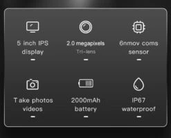 Professional Waterproof Industrial Endoscope Inspection Camera 5.0 Inch HD 1080P Pixel Borescope For Car Pipe With 6 LED Lights -Home-Tools cd9005e8 14ce 48d1 aa28 a298a0f55923