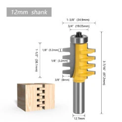 1pc 6.35mm 12.7mm 1/2inch 1/4 Inch Shank Rail Reversible Finger Joint Glue Router Bit Cone Tenon Woodwork Cutter Power Tools Wood Router Cutter -Home-Tools ce6e39ad db03 4ace b978 9d1d29b195ac
