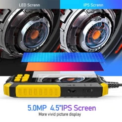 P50 8mm Triple Lens Industrial Endoscope 1080P Full HD 4.5inch LCD Digital Inspection Borescope Camera WIth 9 LED For Home Duct Pipe -Home-Tools d03a22c3 a566 45a6 bf99 43d56523828f