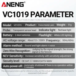 ANENG VC1019 Red Laser Test Pen Voice Broadcast Voltage Detector 12-1000V Volt Current Non-Contact Pen Electric Teste Meter Tool 15 ANENG VC1019 Red Laser Test Pen Voice Broadcast Voltage Detector 12-1000V Volt Current Non-Contact Pen Electric Teste Meter Tool -Home-Tools d2786155 9032 49e8 955c 746f84b1c7ac