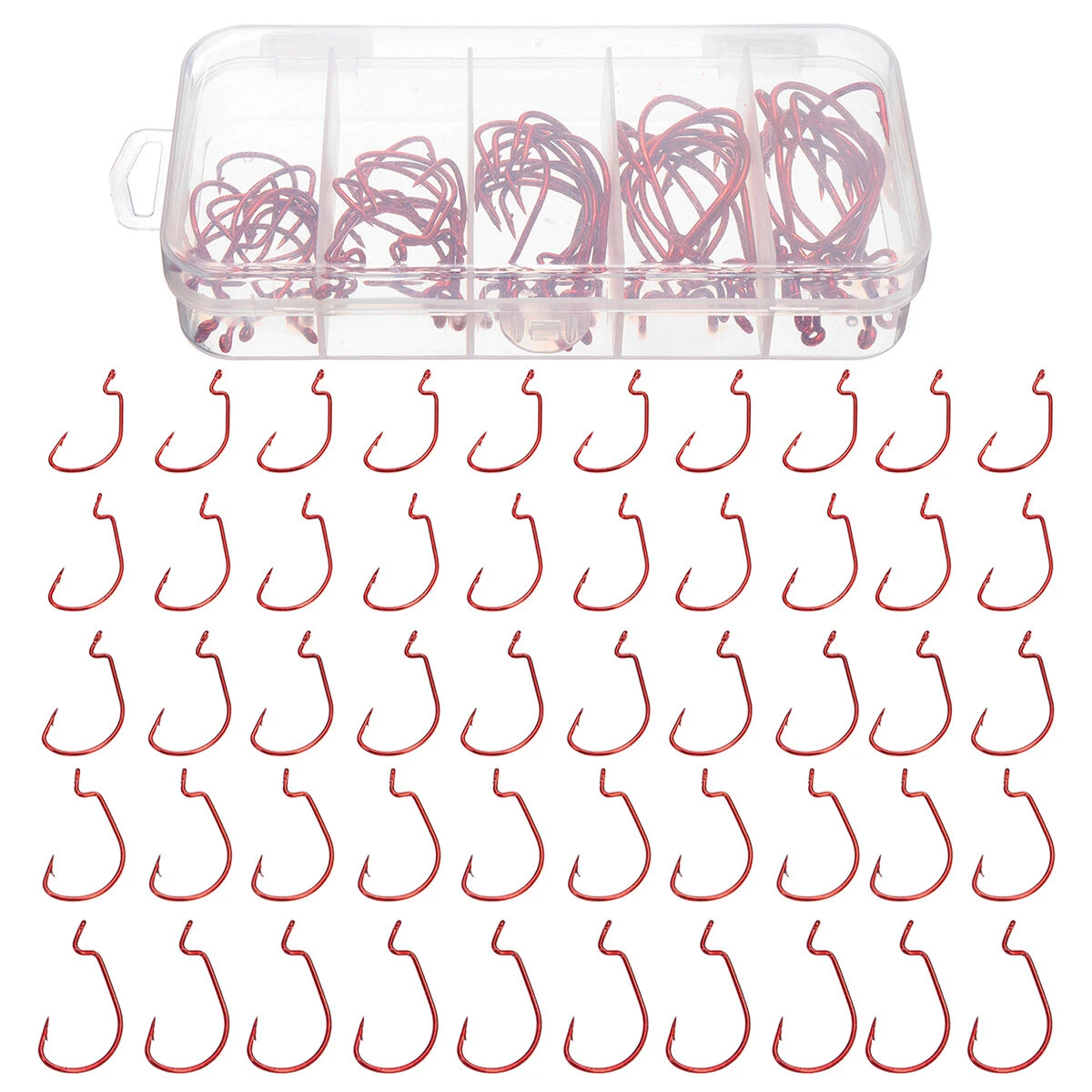 50PCS Three-color Fishing Hooks Light Portable Fishing Hooks With Storage Box 4 50PCS Three-color Fishing Hooks Light Portable Fishing Hooks With Storage Box - Image 2