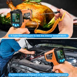 MESTEK Advanced Infrared Thermometer IRO2C Wide Temperature Range (-50°C To 800°C) Adjustable Emissivity 12-Point Laser Inverted Color Screen HD Backlight Accurate Measurements Ideal For Industrial HVAC And Home Use -Home-Tools d7717053 6e24 432d a206 11fd27c5b121