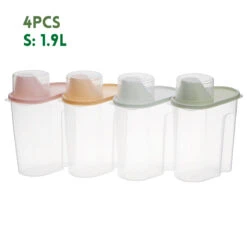 4Pcs Cereal Storage Box Plastic Rice Container Food Sealed Jar Cans Kitchen Grain Dried Fruit Snacks Storage Box 25 4Pcs Cereal Storage Box Plastic Rice Container Food Sealed Jar Cans Kitchen Grain Dried Fruit Snacks Storage Box -Home-Tools d801a653 822f 4976 82bb 8703cf682c37