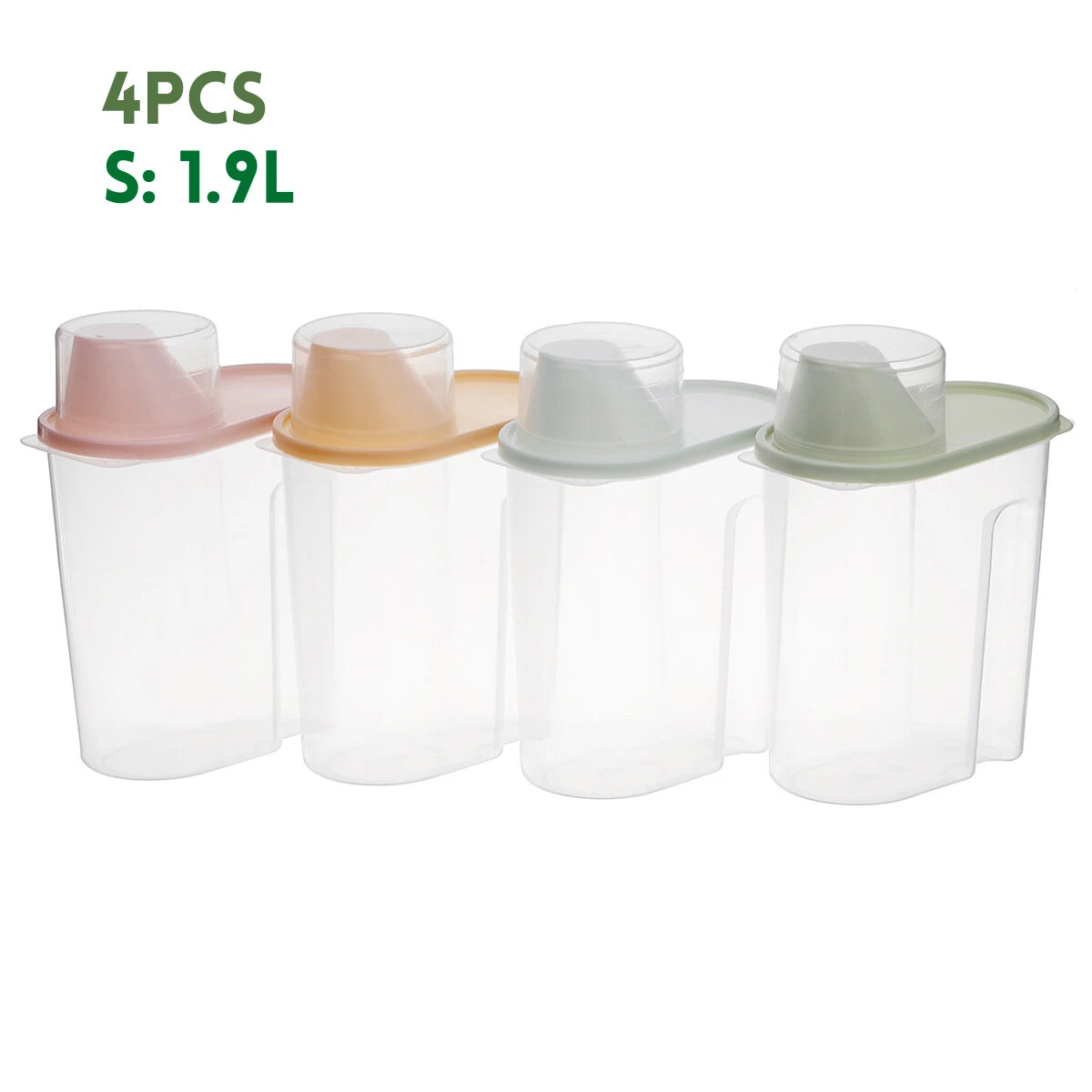 4Pcs Cereal Storage Box Plastic Rice Container Food Sealed Jar Cans Kitchen Grain Dried Fruit Snacks Storage Box 14 4Pcs Cereal Storage Box Plastic Rice Container Food Sealed Jar Cans Kitchen Grain Dried Fruit Snacks Storage Box - Image 12