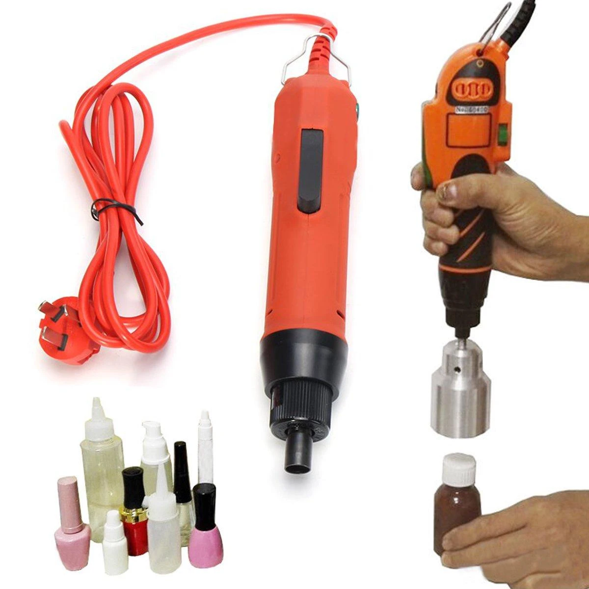 220V Handheld Electric Drill Bottle Capping Machine Cap Sealer Seal Ring Machine 7 220V Handheld Electric Drill Bottle Capping Machine Cap Sealer Seal Ring Machine - Image 5