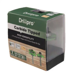 Drillpro 2pcs 1/2 Or 1/4 Inch Shank Tongue And Grooving Router Bit Set 3-Tooth T-Shape Adjustable Milling Cutter -Home-Tools db482d6d 3f0f 46c3 8080 4670b0a444b6