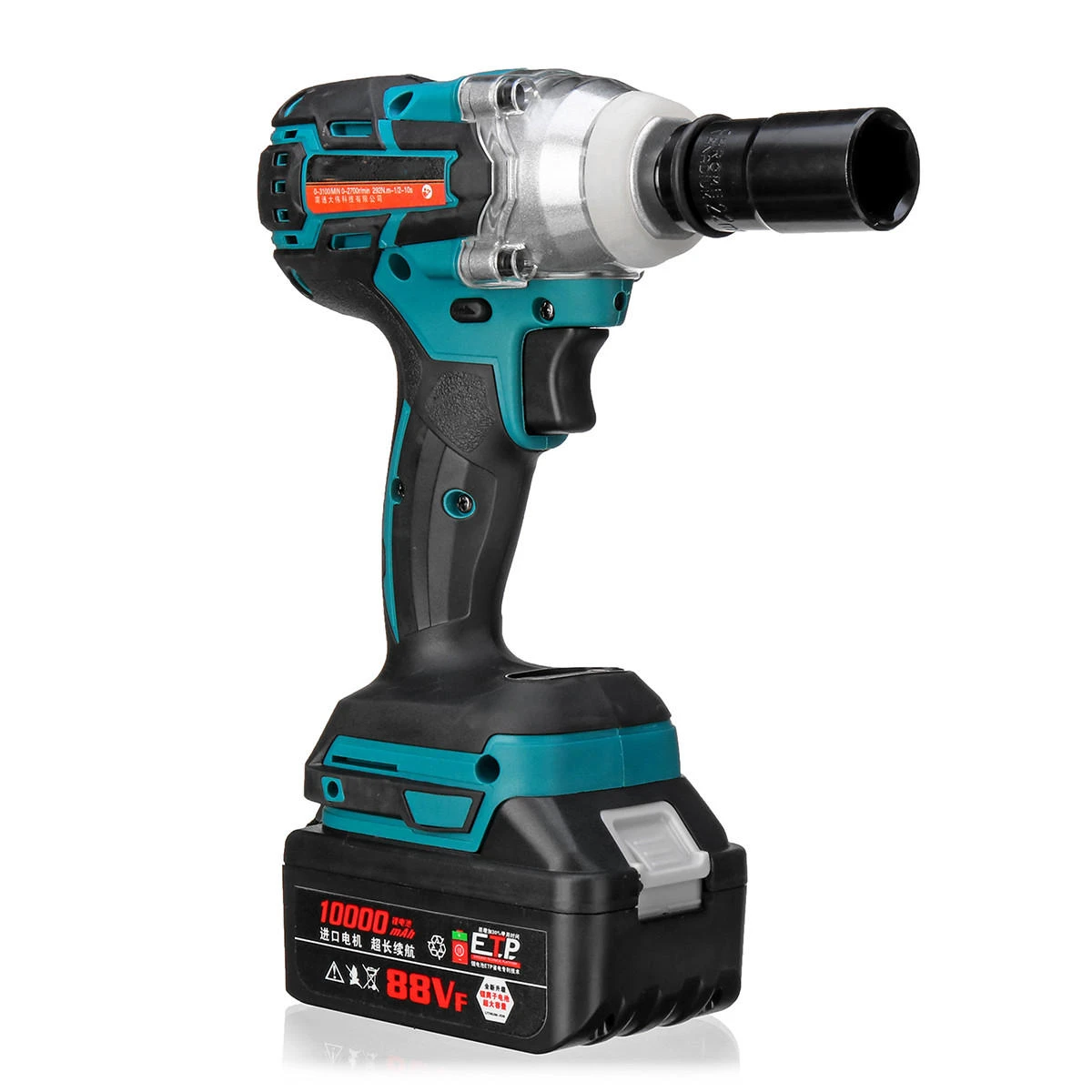 21V 330Nm 10000mAh Lithium Electric Impact Wrench Cordless With 2 Batteries 4 21V 330Nm 10000mAh Lithium Electric Impact Wrench Cordless With 2 Batteries - Image 2