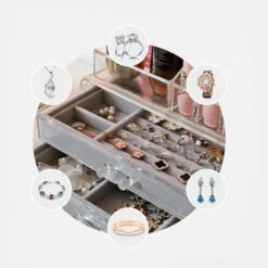 Acrylic Transparent Jewelry Cosmetics Holder Necklace Drawer Drawer Type Jewelry And Cosmetics Storage Box -Home-Tools de001b2c c04c 4dec 9c41 765f44d3e33f