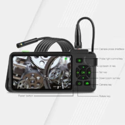 VISHRT 7.9mm Dual Lens 4.5-inch IPS Color Screen Industrial Borescope Waterproof Inspection Camera 3.5/5/10M Rigid Cable -Home-Tools e2dea03d b7f5 4fa7 9725 42e270ce158e