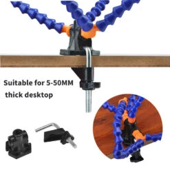 Bench Vise Table Clamp Soldering Station With 5Pc Flexible Arms Soldering Iron Holder Pcb Welding Repair Third Hand Tool -Home-Tools e4a2088e 562c 404c ae4c 279312fcb32b