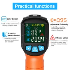 MESTEK Advanced Infrared Thermometer IRO2C Wide Temperature Range (-50°C To 800°C) Adjustable Emissivity 12-Point Laser Inverted Color Screen HD Backlight Accurate Measurements Ideal For Industrial HVAC And Home Use -Home-Tools e65ccfc8 5e5a 49c7 9a55 62a6fe2deaaa
