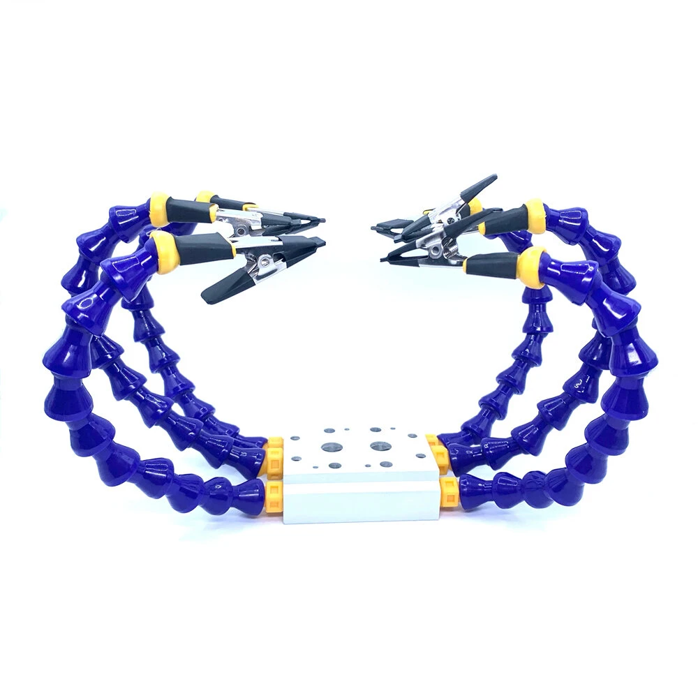 Two/Four/Six Brackets Benches Vise Table Clamp With Flexible Arm Aluminum Alloy Clamp Soldeirng Iron Holder Printed Circuit Board Welding Repairs 4 Two/Four/Six Brackets Benches Vise Table Clamp With Flexible Arm Aluminum Alloy Clamp Soldeirng Iron Holder Printed Circuit Board Welding Repairs - Image 2