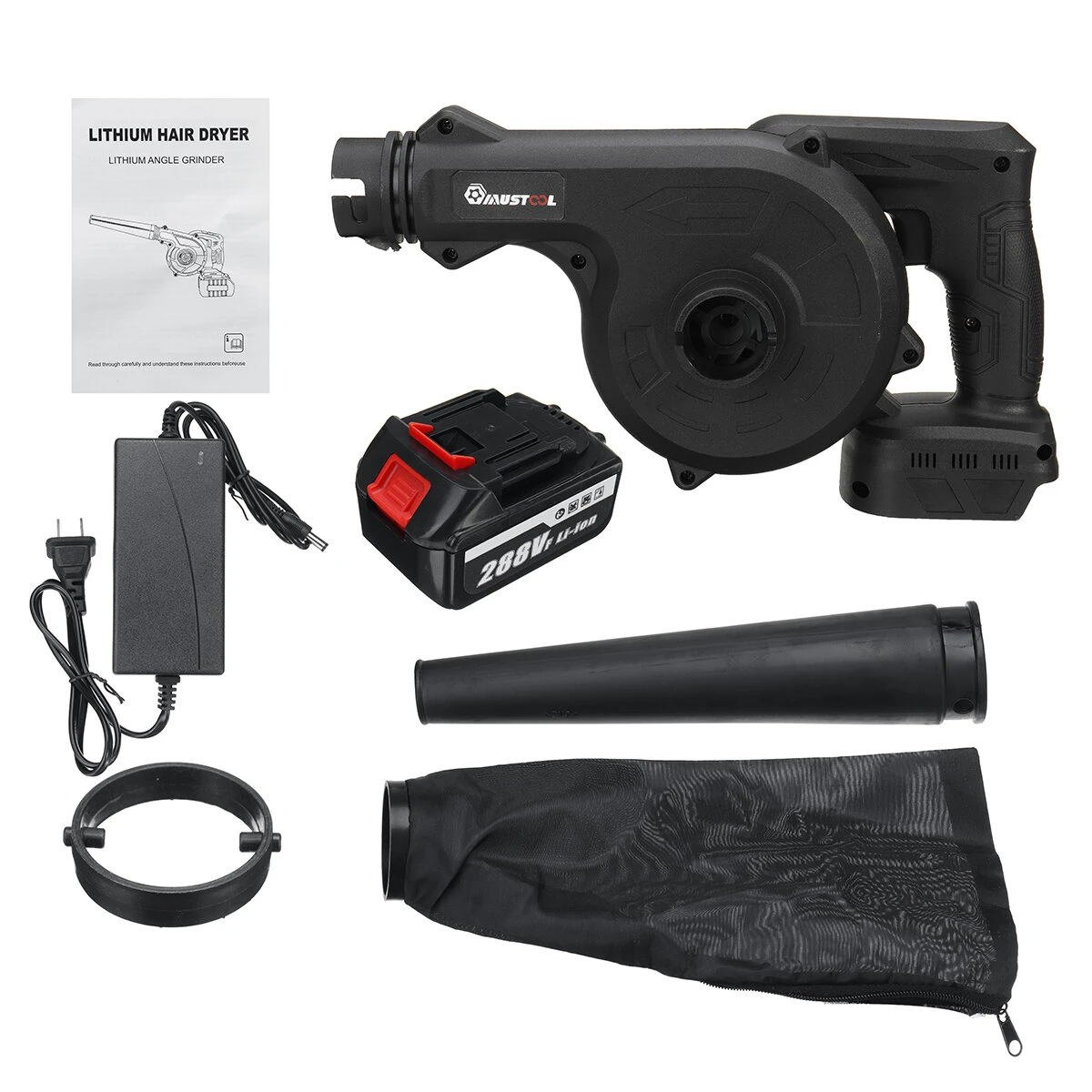 VIOLEWORKS 1500W 20000rpm 18V 2-in-1 Electric Air Blower Blow-suction Type Vacuum Cleaner Handheld Blowing Machine For Dust Cleaning 3 VIOLEWORKS 1500W 20000rpm 18V 2-in-1 Electric Air Blower Blow-suction Type Vacuum Cleaner Handheld Blowing Machine For Dust Cleaning - Image 2