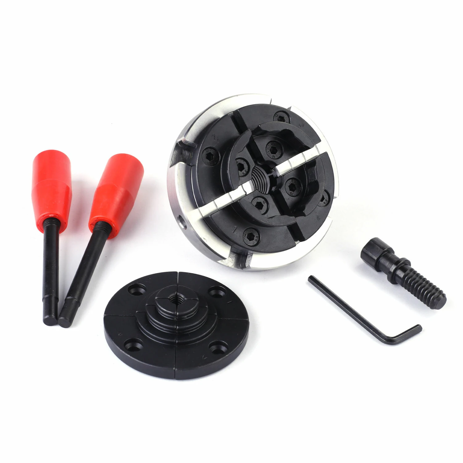 4 Jaw Manual Woodworking Lathe Chuck 4-inch For Wood Turning Milling Drilling Grinder Clamping M33*3.5/1-8TPI 5 4 Jaw Manual Woodworking Lathe Chuck 4-inch For Wood Turning Milling Drilling Grinder Clamping M33*3.5/1-8TPI - Image 3