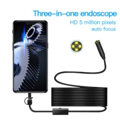 AN100 11mm Lens Camera Endoscope For Cars Micro USB Type-c Inspection Endoscope Camera For Android Smartphone PC IP67