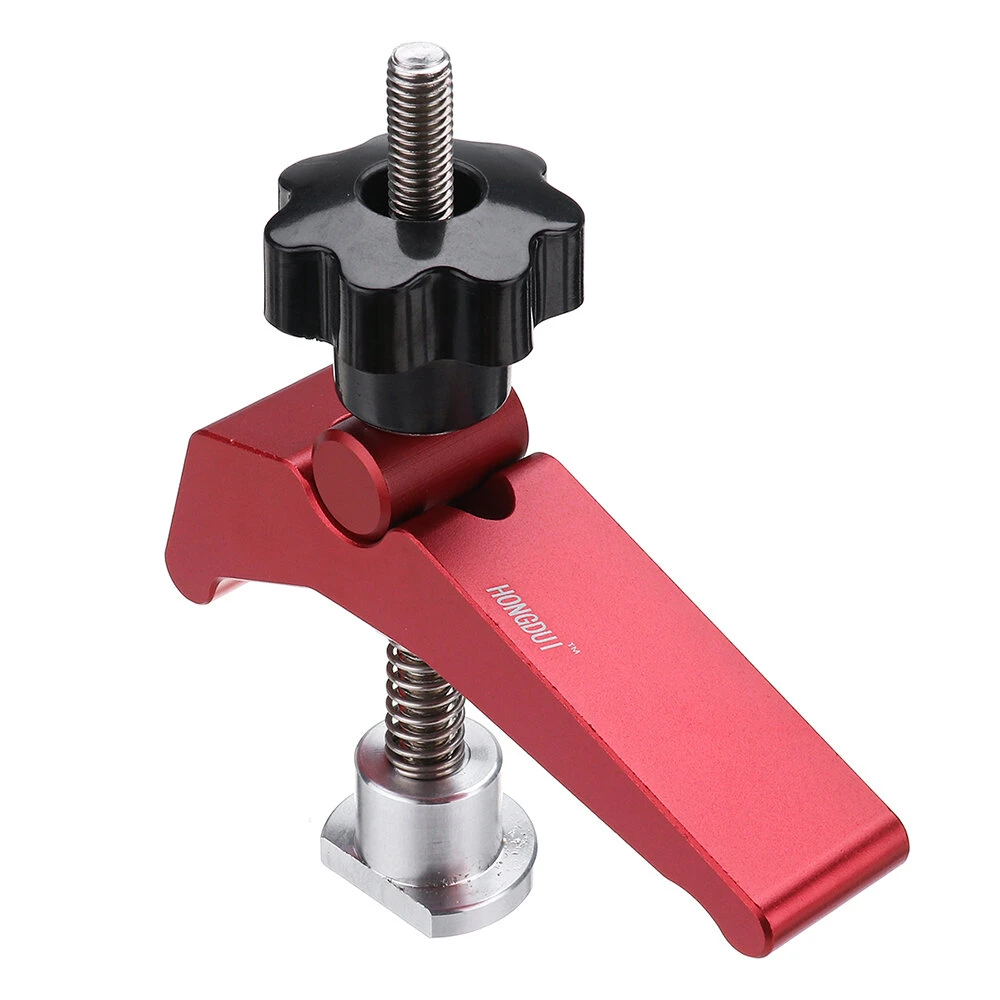 HONGDUI Red Quick Acting Hold Down Clamp Aluminum Alloy T-Slot T-Track Clamp Set Woodworking Tool For Woodworking Table 7 HONGDUI Red Quick Acting Hold Down Clamp Aluminum Alloy T-Slot T-Track Clamp Set Woodworking Tool For Woodworking Table - Image 5