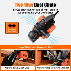 TOPSHAK TS-EP2 7.5-Amp Electric Hand Planer 14500Rpm 3-1/In Wood Planer For Woodworking Chamfer Home DIY Dual Side Dust Outlet -Home-Tools f3bfb766 1701 40cc b5b9 80bdf29f5f5a