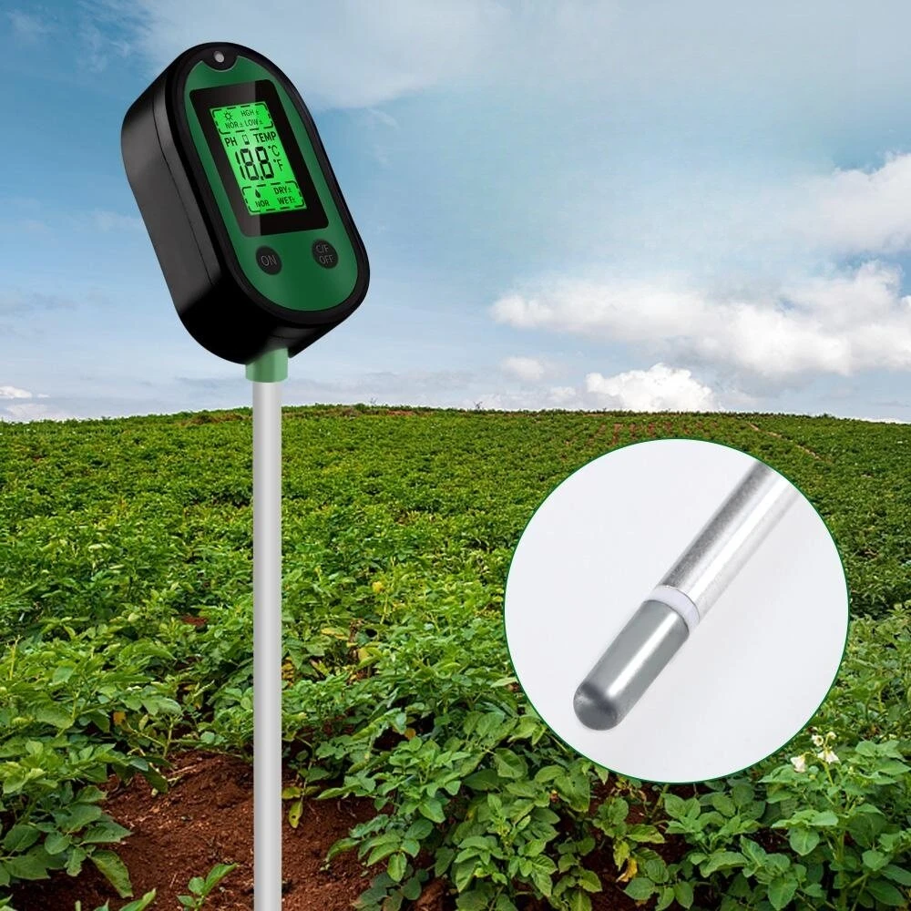 Garden 5 In 1 Soil Moisture Sensor PH Meter Metal Probe Soil Moisture Detector Acidity Temperature Tester For Plants Flowers 9 Garden 5 In 1 Soil Moisture Sensor PH Meter Metal Probe Soil Moisture Detector Acidity Temperature Tester For Plants Flowers - Image 7