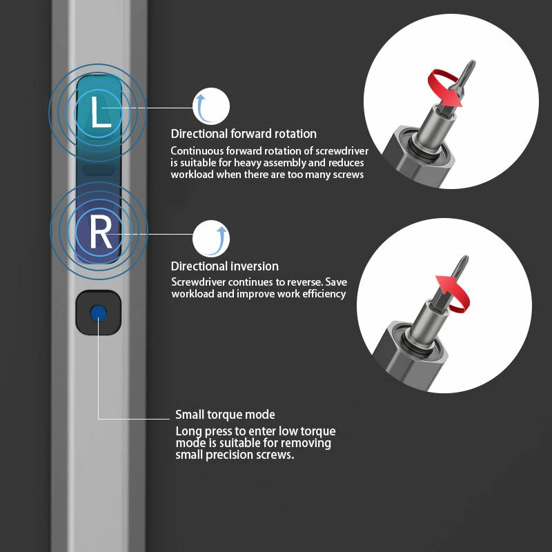 36 In 1 Precision Electric Screwdriver Set Type-C Fast Charging Screwdriver Set With LED Light Phone Repair Electric Tool 6 36 In 1 Precision Electric Screwdriver Set Type-C Fast Charging Screwdriver Set With LED Light Phone Repair Electric Tool - Image 4