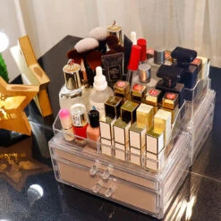 Acrylic Transparent Jewelry Cosmetics Holder Necklace Drawer Drawer Type Jewelry And Cosmetics Storage Box -Home-Tools f7f095b2 1561 4931 8a1f 762102a83200