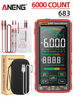 ANENG 683 Smart Multimeter High-end Touch 6000 Counts Multimetro Test Rechargeable Multitester AC/DC Voltage Tester Current Tool -Home-Tools fc03917a 0a9d 4ef1 86b9 dedab639562d