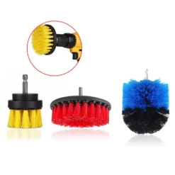 3Pcs 2 And 3.5 And 5 Inch Electric Drill Brush Cleaning Brush Set Ball Power Scrubber Comb