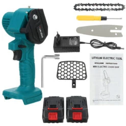 4In Mini Cordless Rechargeable Electric Chainsaw One-Hand Chain Saws Woodworking Cutting Tool W/ 1 Or 2pcsch Pruning Cutter -Home-Tools fdbbc67b bdcd 41e6 8911 207409f03bfe