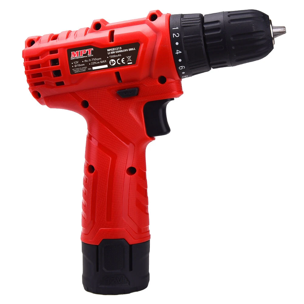 MPT 12V Rechargable Li-ion Cordless Drill Power Dirll 18+1 Torque Cordless Electric Drill Set LED Lighting Screw Driver Tool With 1 Battery & Charger 9 MPT 12V Rechargable Li-ion Cordless Drill Power Dirll 18+1 Torque Cordless Electric Drill Set LED Lighting Screw Driver Tool With 1 Battery & Charger - Image 7