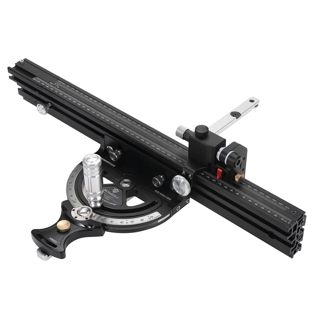 HONGDUI Precision Miter Gauge With Extended Fence For Woodworking Table Saw Router Table Precision Angle Setting 3 HONGDUI Precision Miter Gauge With Extended Fence For Woodworking Table Saw Router Table Precision Angle Setting